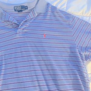 Blue & Pink Stripe  Ralph Lauren Polo Shirt